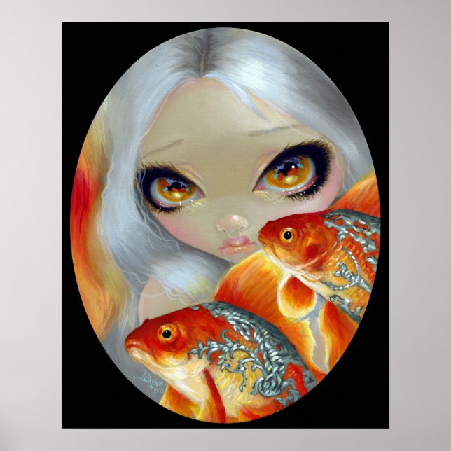 Juwelierfisch: Goldfisch vom Silver und Gold ART D Poster (Vorne)