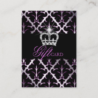 Juwelierkrone Damask Elegantes Geschenkzertifikat  Rabattkarte