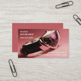 Juwelierladen im Vintagen Uhrenladen - Reparatur Visitenkarte