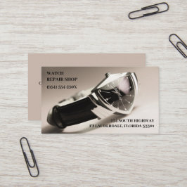 Juwelierladen im Vintagen Uhrenladen - Reparatur Visitenkarte