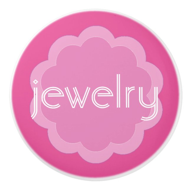 Juwelierorganisation rosa Blume Knopf Keramikknauf (Vorderseite)