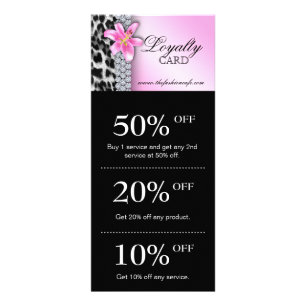 Juweliersalon Marketing Card Loyalität Blume Werbekarte