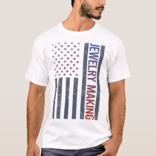 Juwelierschmuck aus amerikanischer Fahne T-Shirt