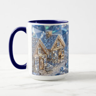 Juweliertes Weihnachtsdorf Smaragdbaum Kristall Tasse