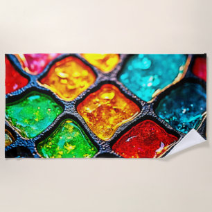 Juwelton gefärbte Glas-Kunst-Glow-Design Strandtuch