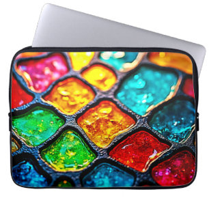 Juwelton gefärbte Glasmalerei Glow Design Laptopschutzhülle