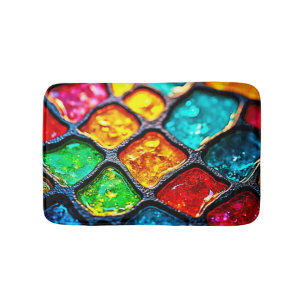 Juwelton gefärbte Glasmalerei-Kunst Glow-Design Badematte