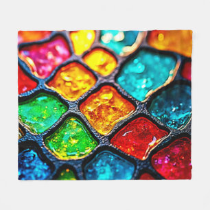 Juwelton gefärbte Glasmalerei-Kunst Glow-Design Fleecedecke