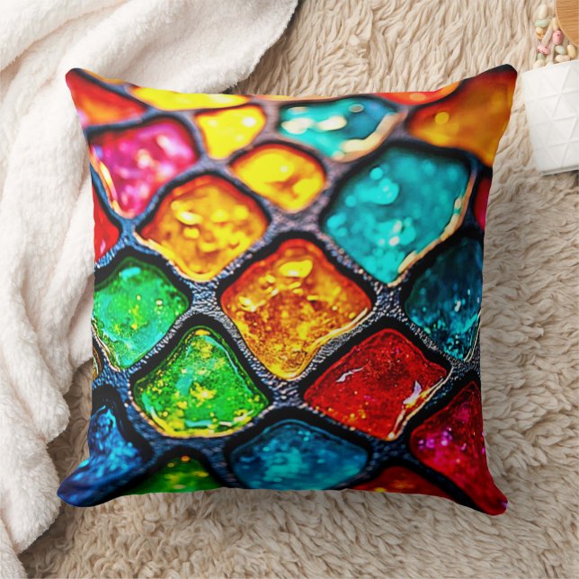 Juwelton-Starglas-Kunst-Glow-Design Kissen (Decke)