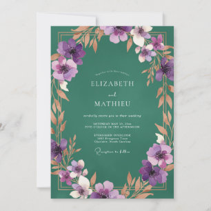 Juwelton Violette Wildblumenhochzeit Einladung
