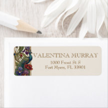 Juweltonige Vintage-Blumengarten-Pfauen-Hochzeit 