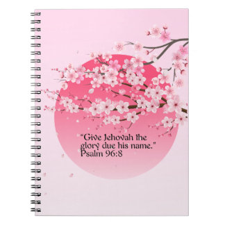 JW 2025-Jahr Text Apple Blossom-Notebook Notizblock