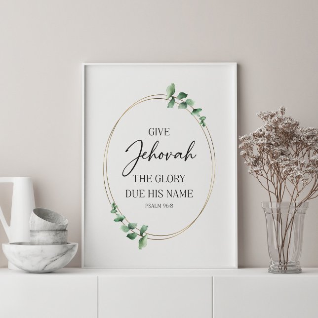 JW 2025-Jahr-Text mit Eukalyptus Poster (Von Creator hochgeladen)