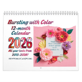 JW 2026 Year Text Calendar -Bursting With Color! Kalender