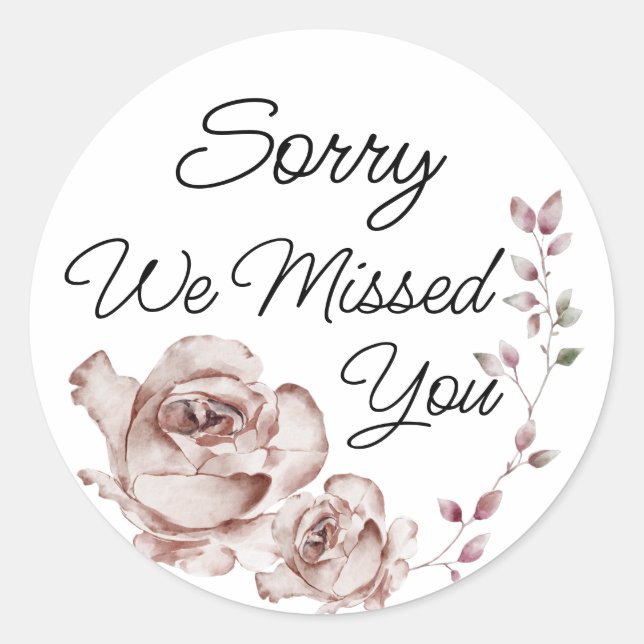 JW-Aufkleber Sorry, dass wir Ihre Ministeriumliefe Runder Aufkleber (Vorderseite)