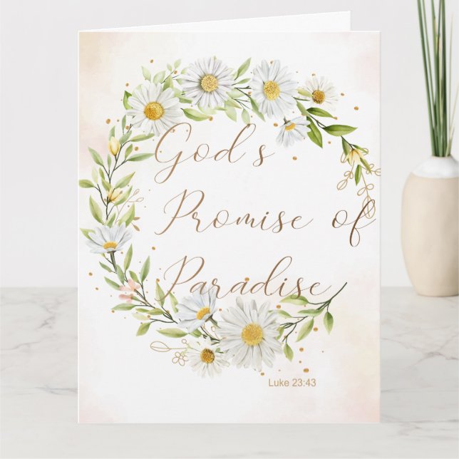 JW Beileid JW Beerdigung Luke 23:43 Karte (Vorderseite)