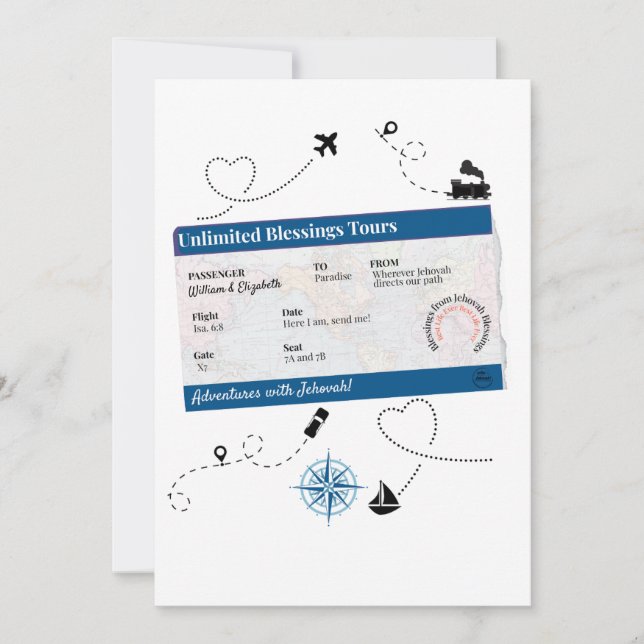 JW Circuit Overseer und Ehefrau Dankeschön Card Einladung (Vorderseite)