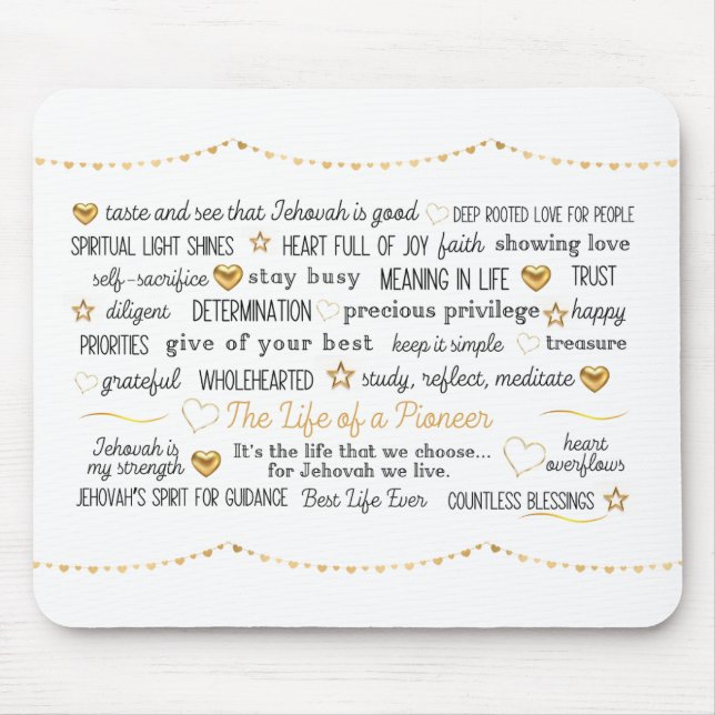 JW Das Leben eines Pioniers Mousepad (Vorne)