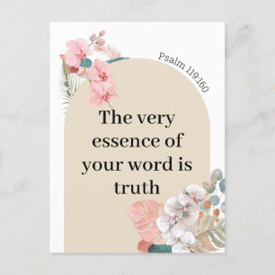 JW Geschenk 2023 Jahr Text Psalm 119:160 boho arch Postkarte