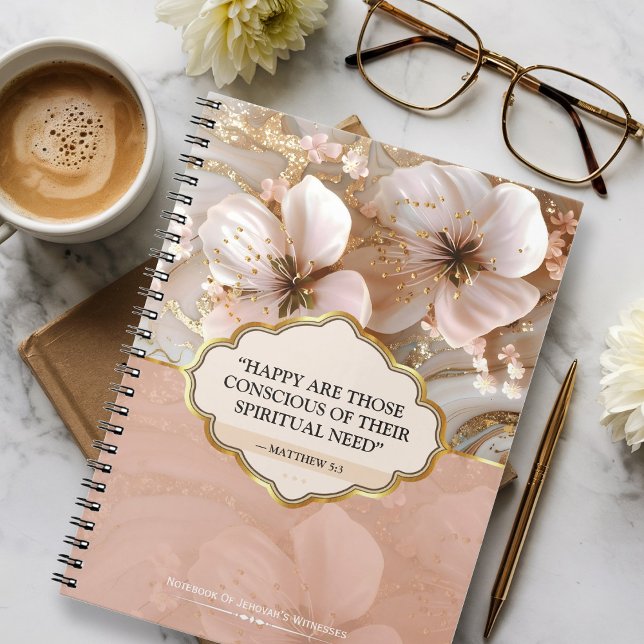JW Gifts 2026 Year Text Happy Are Matthew 5:3 Notizblock (Von Creator hochgeladen)