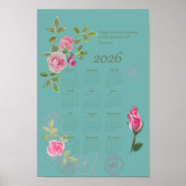 JW-Jahreskalender mit anpassbarem Text Poster