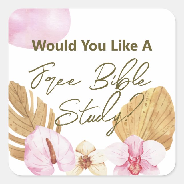 JW Ministry liefert Briefe schreiben Bibelstudie Quadratischer Aufkleber (Vorderseite)