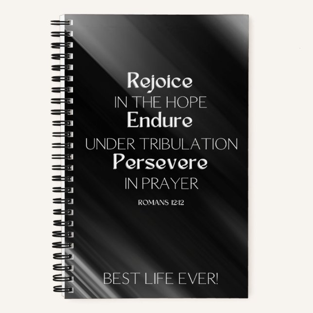 JW Notebook for Brothers - REJOICE ENDURE PERSEVER Notizbuch (Vorderseite)