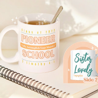 JW Personalizable Pioneer School 2023 & 2 Tim 4:5 Kaffeetasse