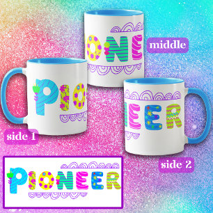 JW Pioneer Fun Bright Letters Wrap um Tasse