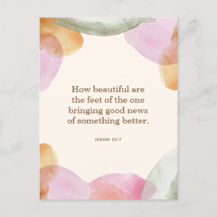 JW Pioneer Gift, Isaiah 52:7   JW Postcard Postkarte