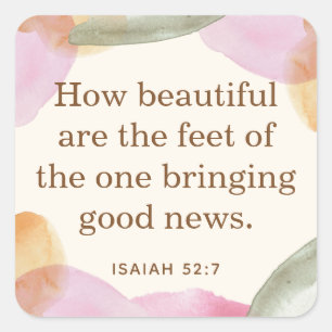 JW Pioneer Gift, Isaiah 52:7 JW Quadratischer Aufkleber