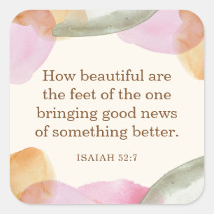 JW Pioneer Gift, Isaiah 52:7 JW Quadratischer Aufkleber