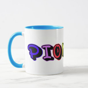 JW Pioneer Spray Paint Letters Wrap um die Tasse