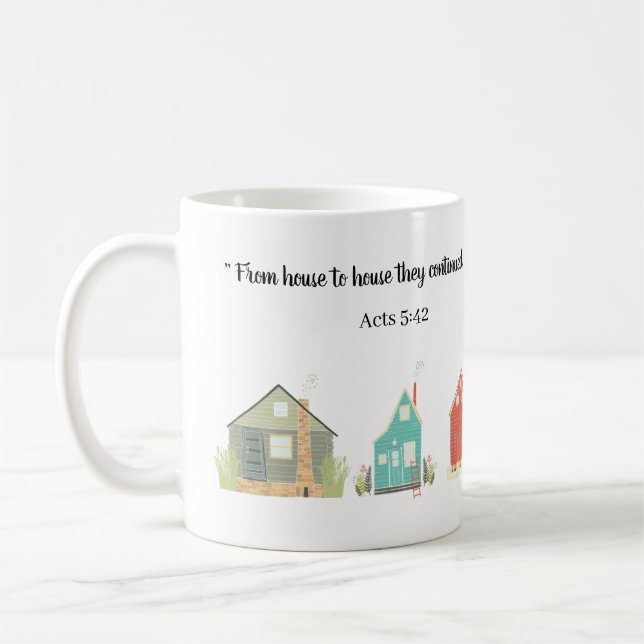 JW Pioniergeschenke Acts 5:42 personalisiert Kaffeetasse (Links)