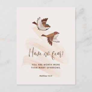 JW Postcard mit Schrift, Matthew 10:31   JW Postkarte