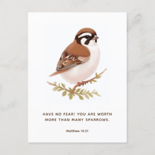 JW Postcard with Scripture, Matthew 10:3 Postkarte