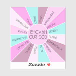 JW Qualitäten von Jehovah Unser Gott Vinyl Sticker