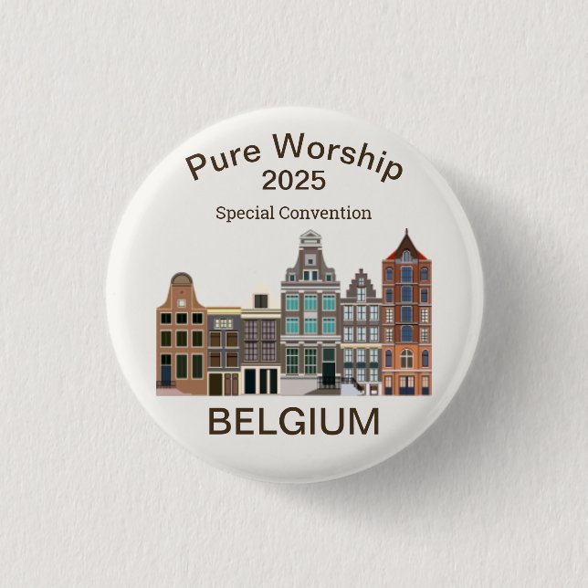 JW-Sonderkonvention 2025 Gent Belgien Button (Vorderseite)