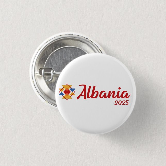 JW Special Convention Gift - Albania 2025 Button (Vorne & Hinten)