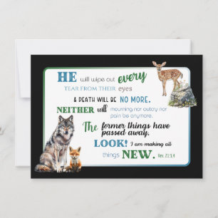 JW Sympathy Card for Brothers - Offenbarung 21:3,4 Dankeskarte