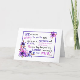 JW Sympathy Card Offenbarung 21:3,4 Dankeskarte