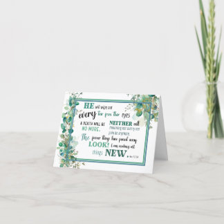 JW Sympathy Card Offenbarung 21:3,4 Dankeskarte