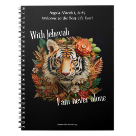 JW Taufe Keepake Geschenk - Tiger-Notebook Notizblock