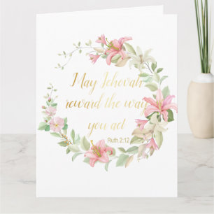 JW Taufgeld - Ruth 2:12 Grußkarte Karte