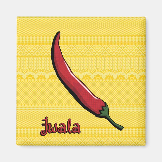 Jwala Chili Pepper Magnet (Vorne)