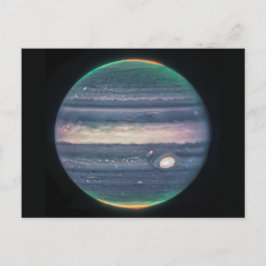 JWST-Bild des Planeten Jupiter in Infrarot-Postkar Postkarte