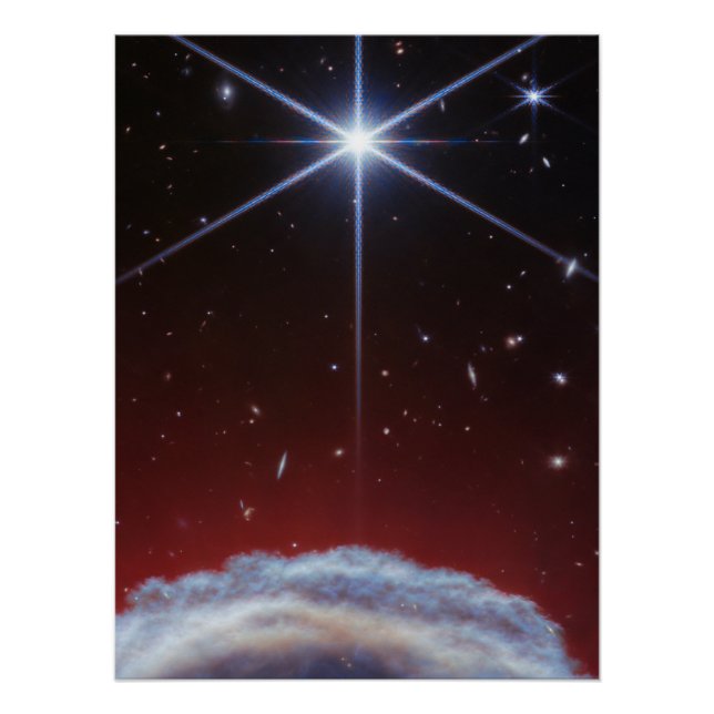 JWST-Bild des Rosshaennebels Poster (Vorderseite)