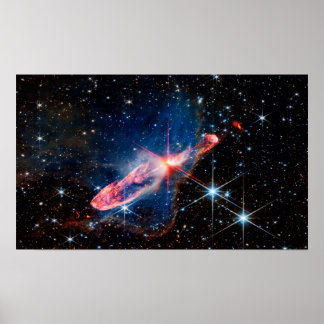 JWST Herbig-Haro 46/47 Active Forming Stars Poster