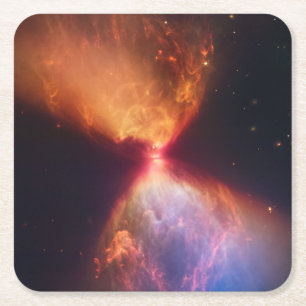 JWST Hourglass Protostar Formation Rechteckiger Pappuntersetzer