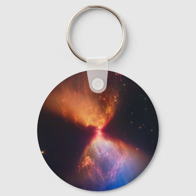 JWST Hourglass Protostar Formation Schlüsselanhänger (Vorderseite)